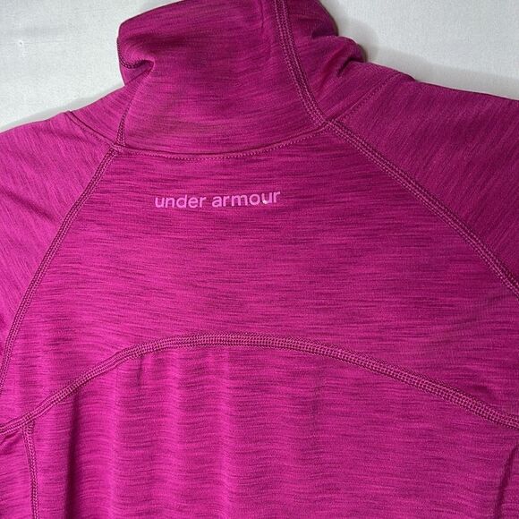 Under Armour Fuchsia Pink Cowl Neck Sweatshirt. Size Small. - Picture 6 of 7